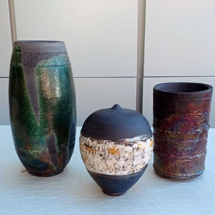 Vazen, keramiek, diversie kleuren - Herman Slowack